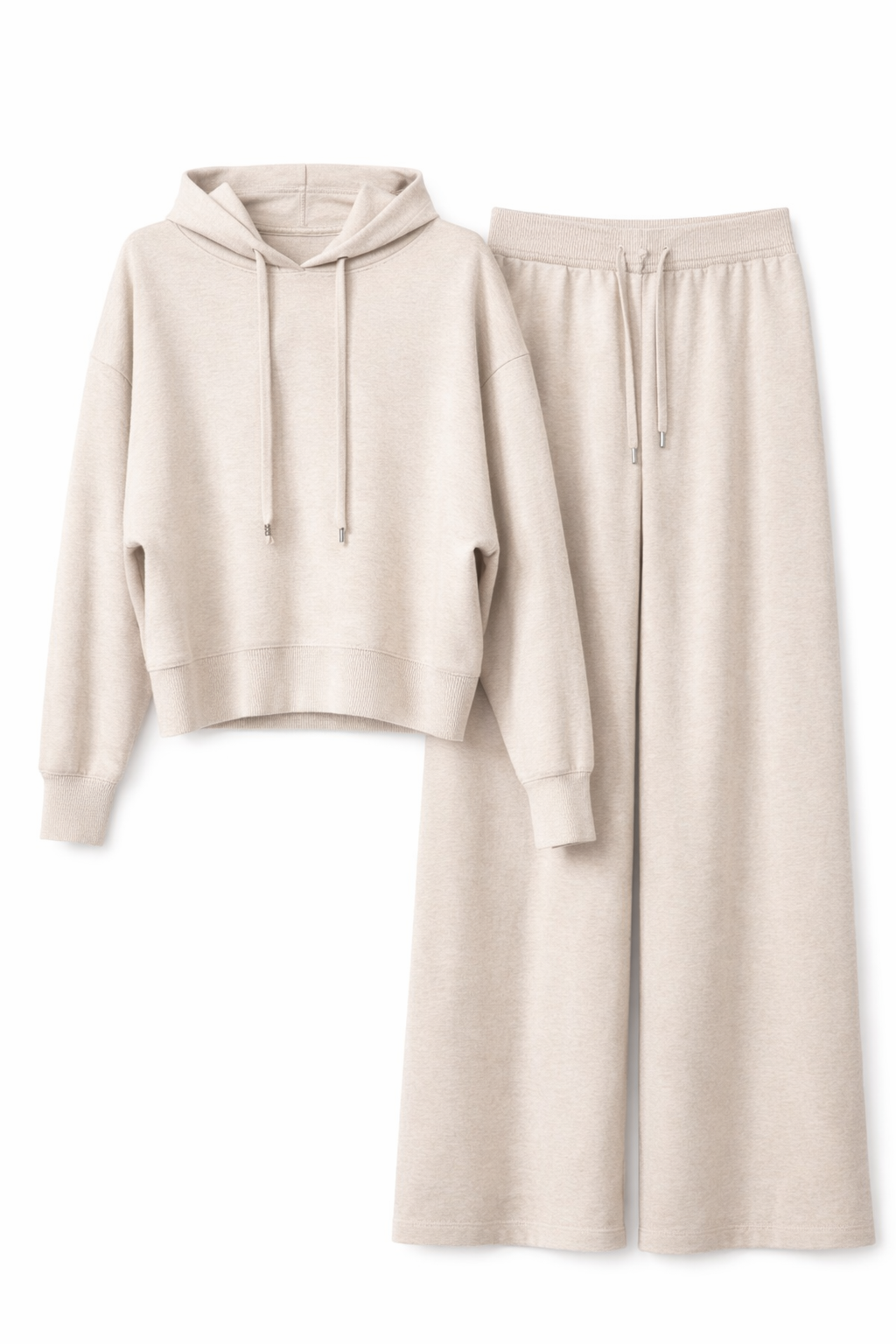 Tuta maglia color sabbia